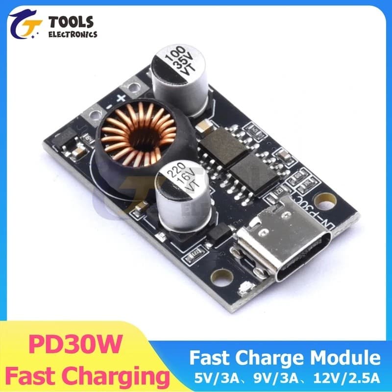 Módulo De Carga Rápida 30W PD3.0 E QC3.0 Tipo-C Carregador De Carro Carregamento Rápido Para Celular Y