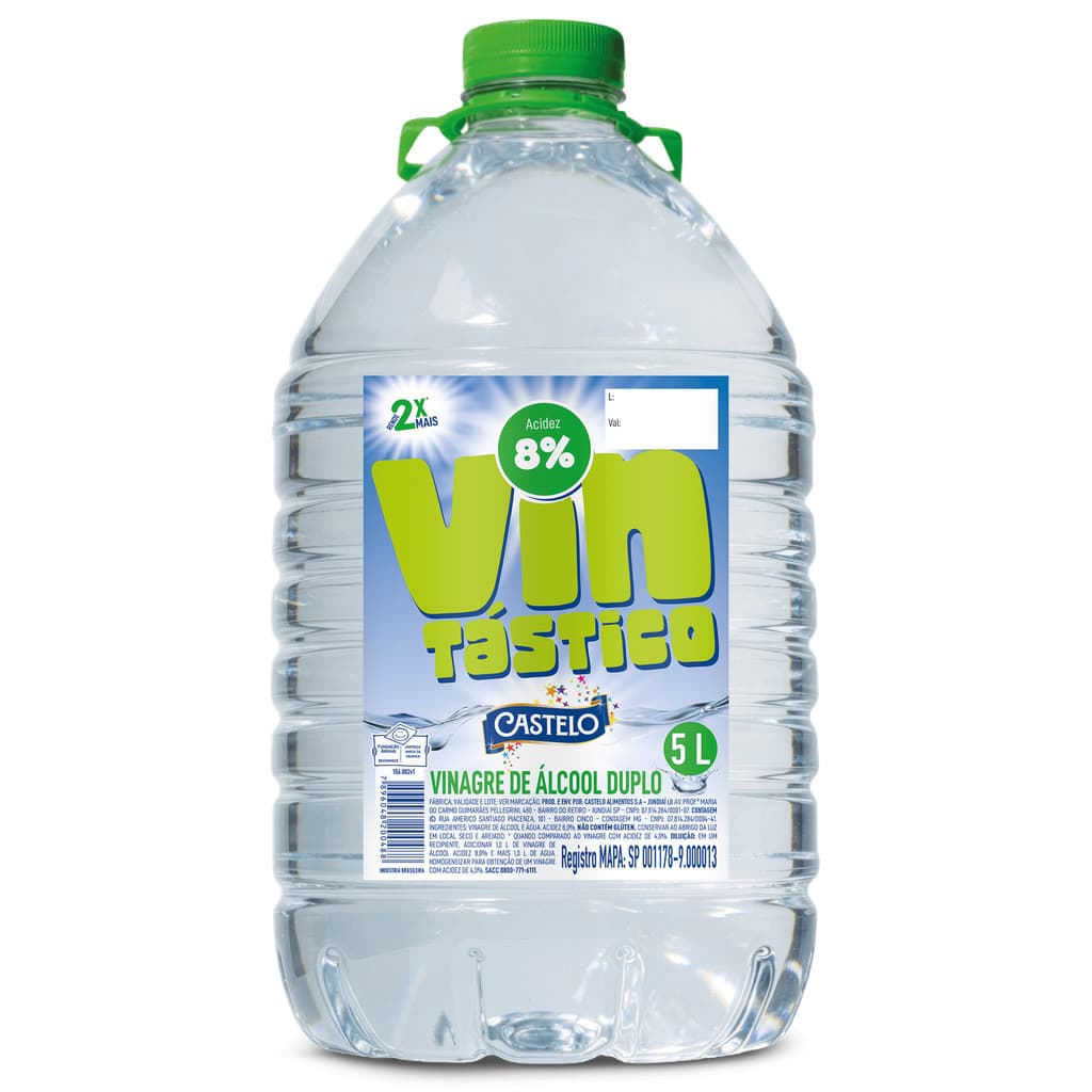 Vinagre de Alcool  Vintastico Acidez 8% - 5L