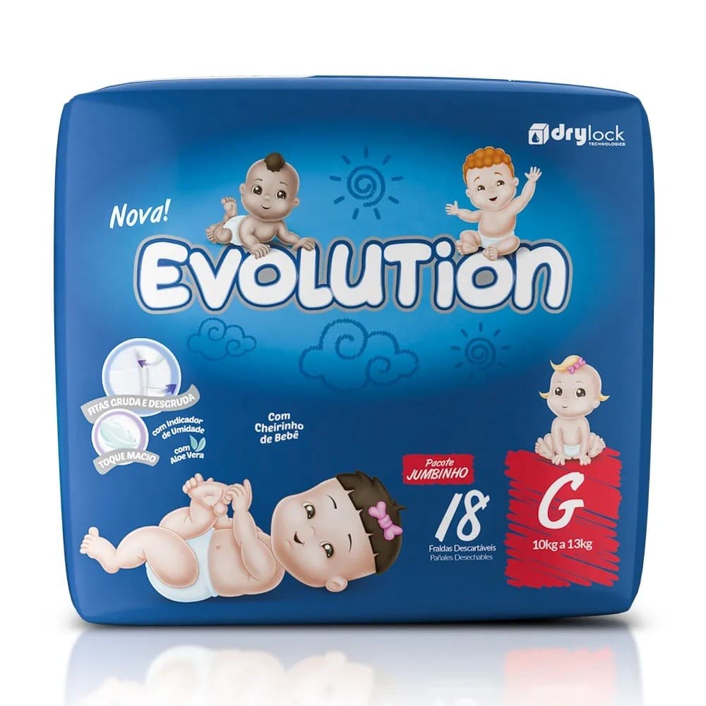 Fralda Capricho Evolution Descartável Tamanho G 18 Unidades