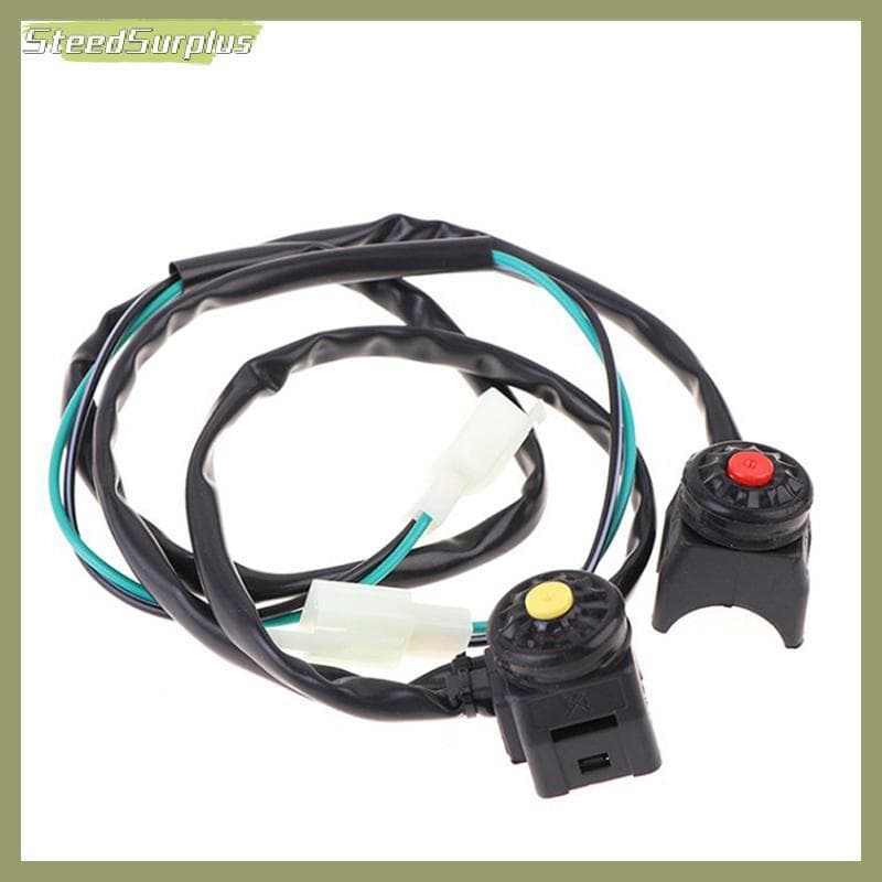 SS Universal ATV Motocicleta Duplo Esporte Sujeira Quad Start Chifre Matar Botão Interruptor De Parada Acessórios Moto B