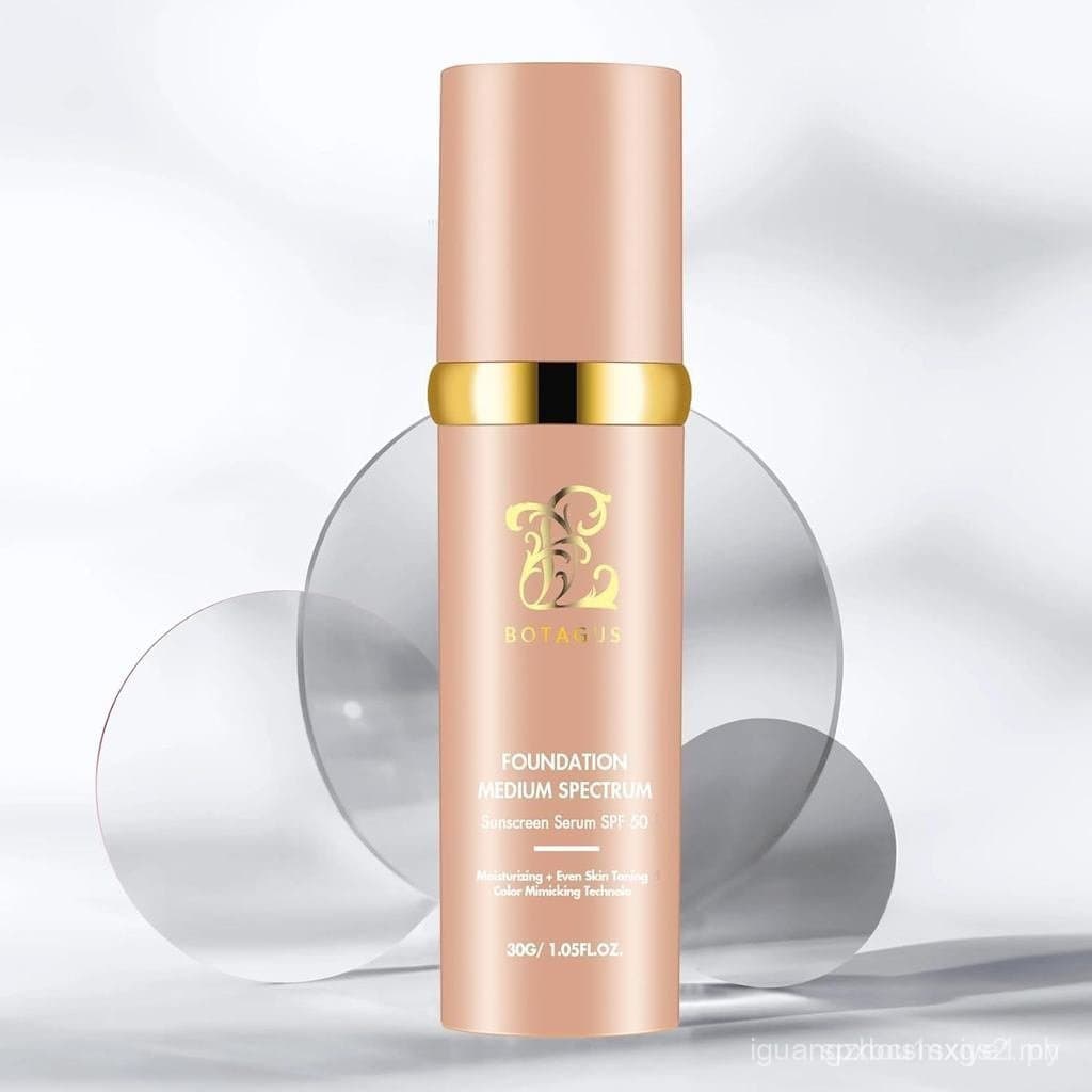 Base de Maquiagem Match Cosmetics 4 em 1 - Espectro Médio, Base Líquida 4 em 1 com FPS 50+, Corretivo Cosmético Leve, de