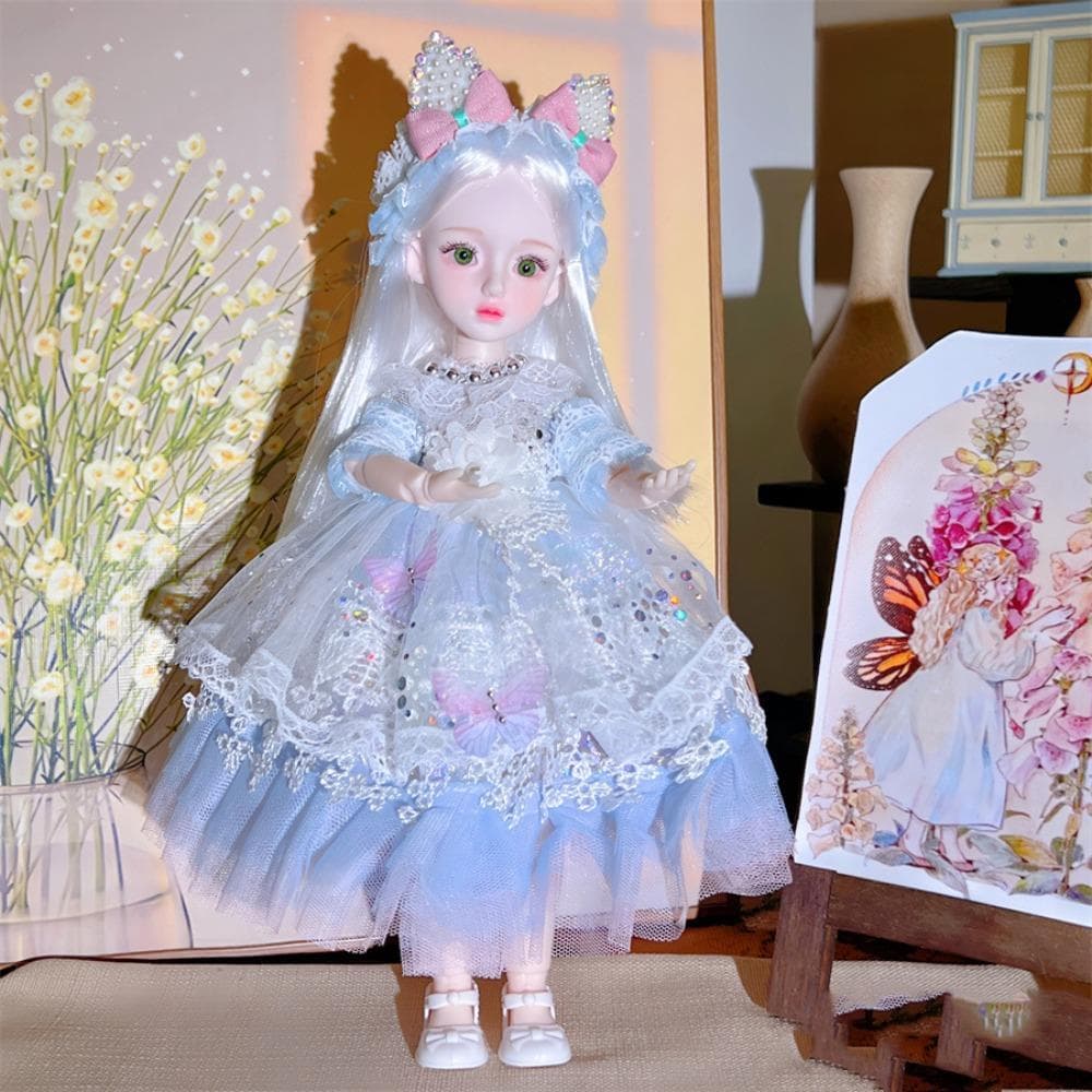 Brinquedo De Boneca BJD De 30cm , Coelho Menina Cabelo Longo DIY Vestir , Bonecas Articuladas Móveis
