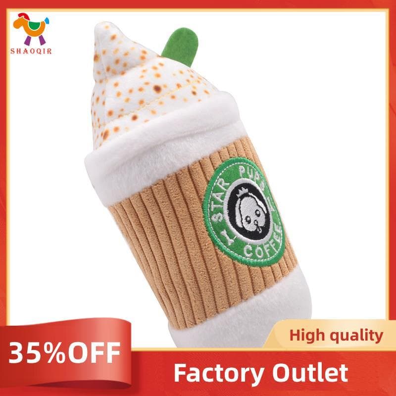Paródia Estrela Filhotes Café Cão Brinquedo Filhote De Cachorro Tempero Latte-Outono Engraçada Pelúcia Brinquedos De Fér