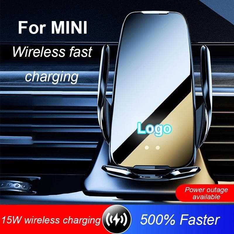 Para MINI Cooper F55 F56 F54 F60 Suporte De Sensor Infravermelho Carro Celular 15W Carregador Sem Fio Saída De Ar Acessó