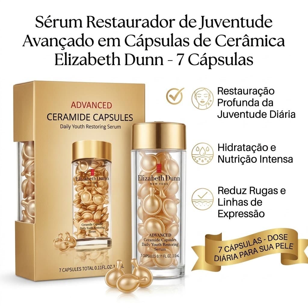 Elizabeth DUNN Ceramide Capsules Sérum Facial Anti-Idade Firmeza Original Pronta Entrega