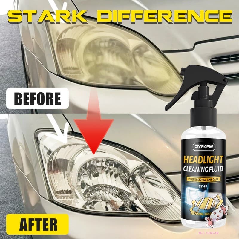 Kit De Restauração De Faróis De Carro-Fluido De Reparo Para Limpeza E Polimento De Oxidação Amarelada