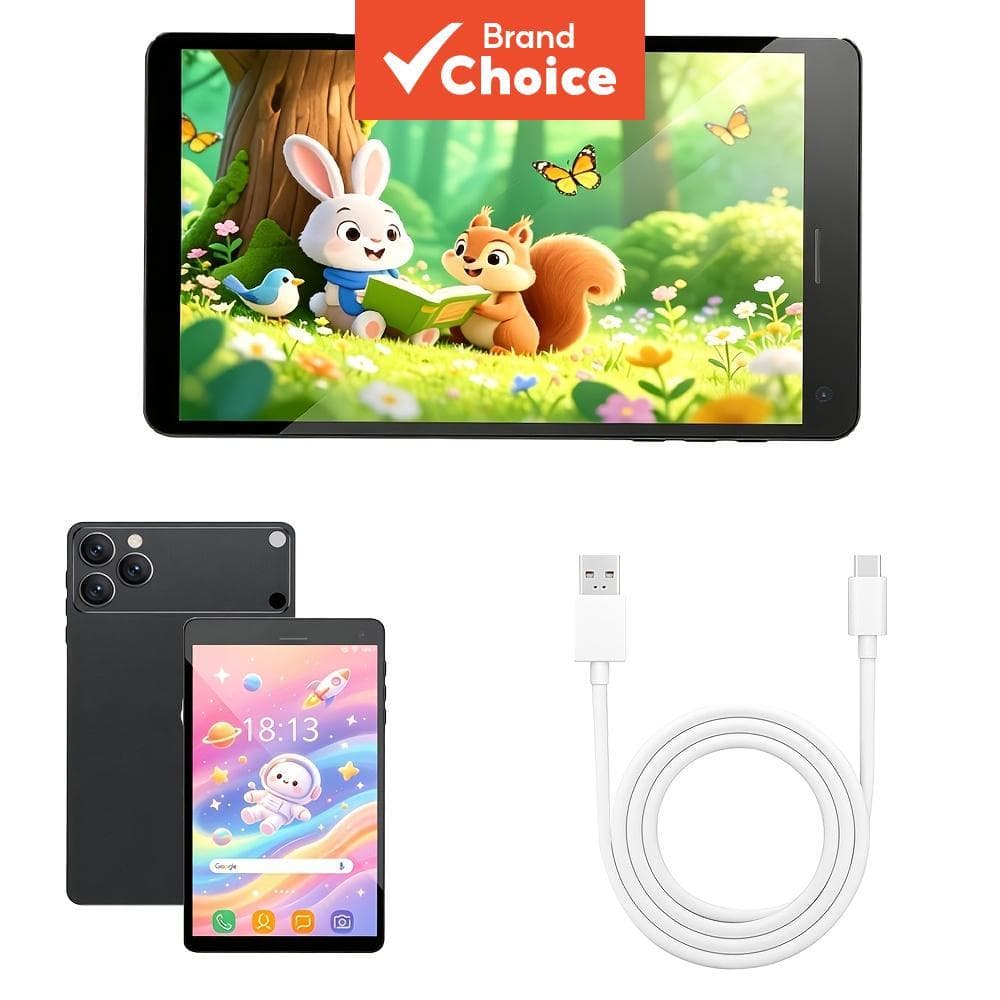 Novo Tablet Infantil de 7 polegadas Android 13, com suporte a Wi-Fi, 4GB de RAM + 64GB de armazenamento