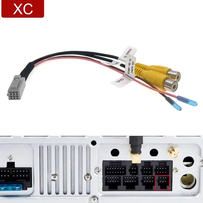 6 Pinos Rádio Do Carro Desbloquear Câmera Dianteira E Traseira RCA Chicote De Fios Adaptador Conector Fiação Android Pla