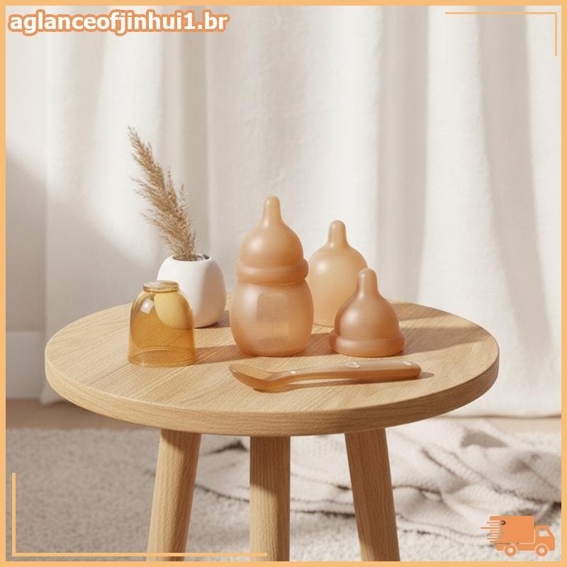 [AGBR] Mini Mamadeira De Silicone De 60ml Para Bebês , Anti-Cólica , Resistente A Vazamentos , Garrafa De Leite Recém-Na