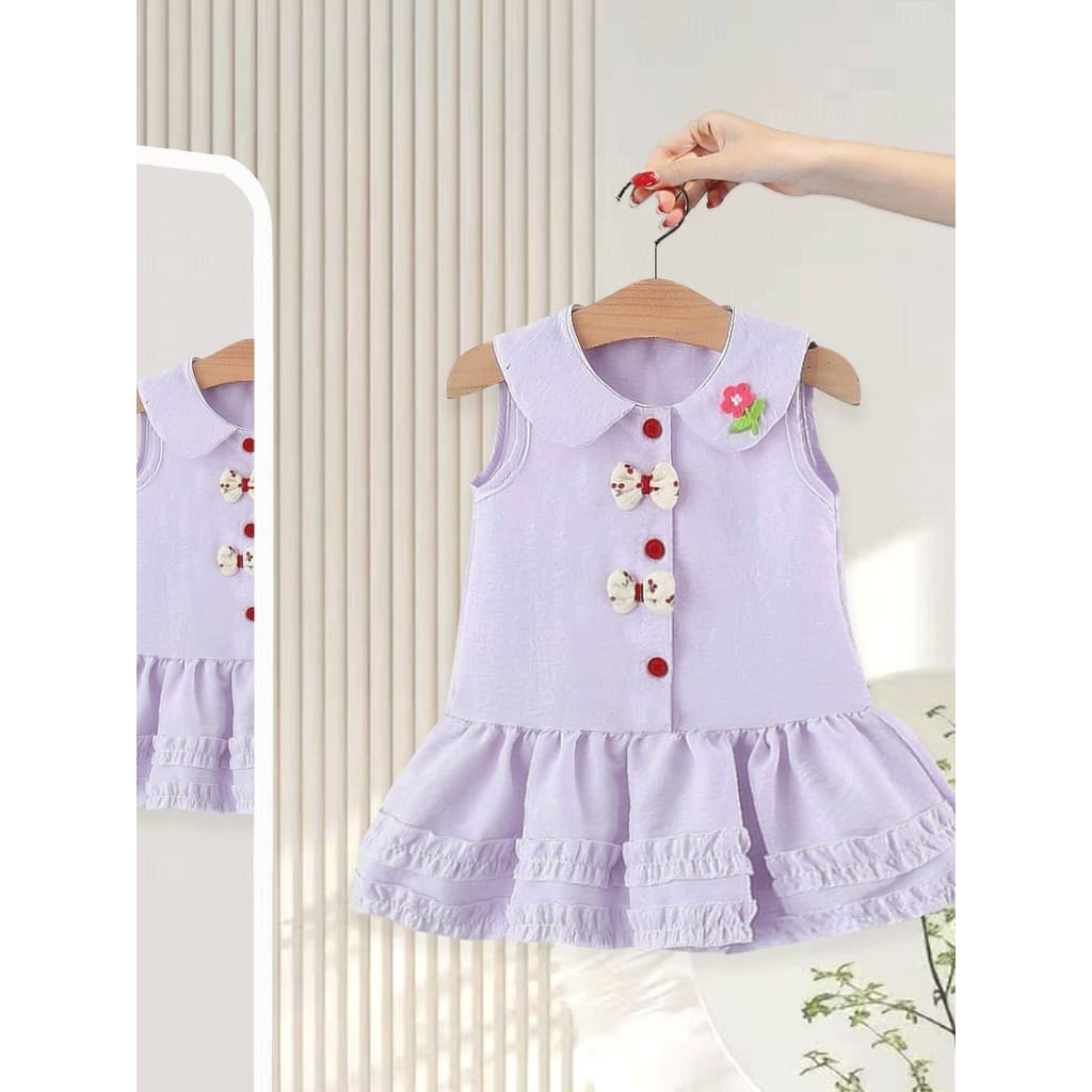 Feminino vestido de bebê verão moda menina colete vestido roupas de bebê menina vestido de princesa puro algodão vestido