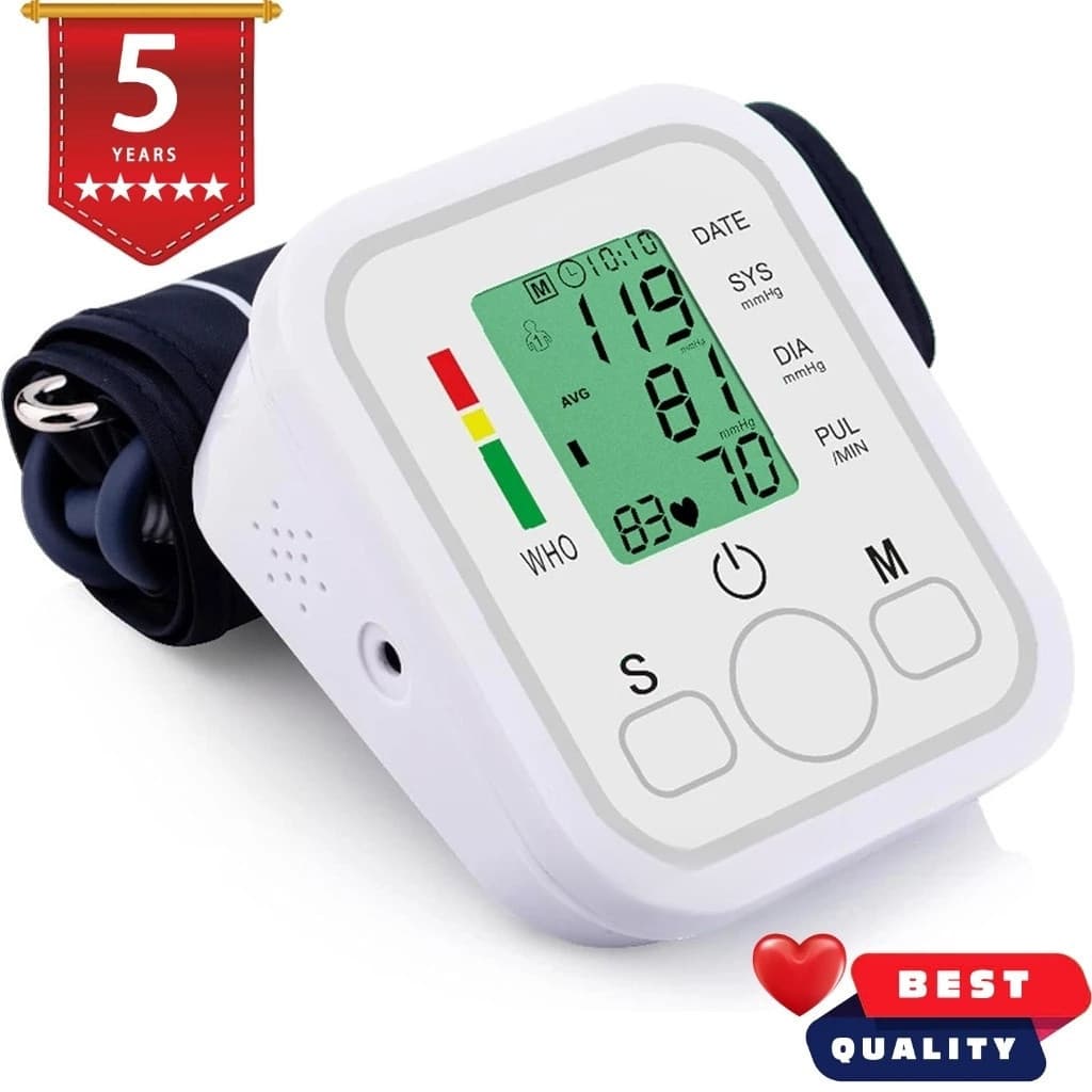 Monitor Digital De Pressão Arterial De Braço Totalmente Automático Tela LCD Alta Eficiência Aparelho De Pressão Voz
