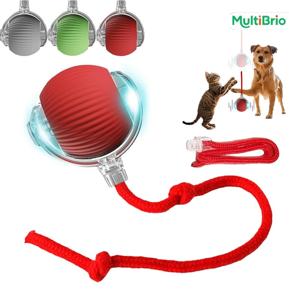 Inteligente Bola de Brinquedo Interativo para Gatos: Rolamento Automático, Cauda Falsa e Recarregável