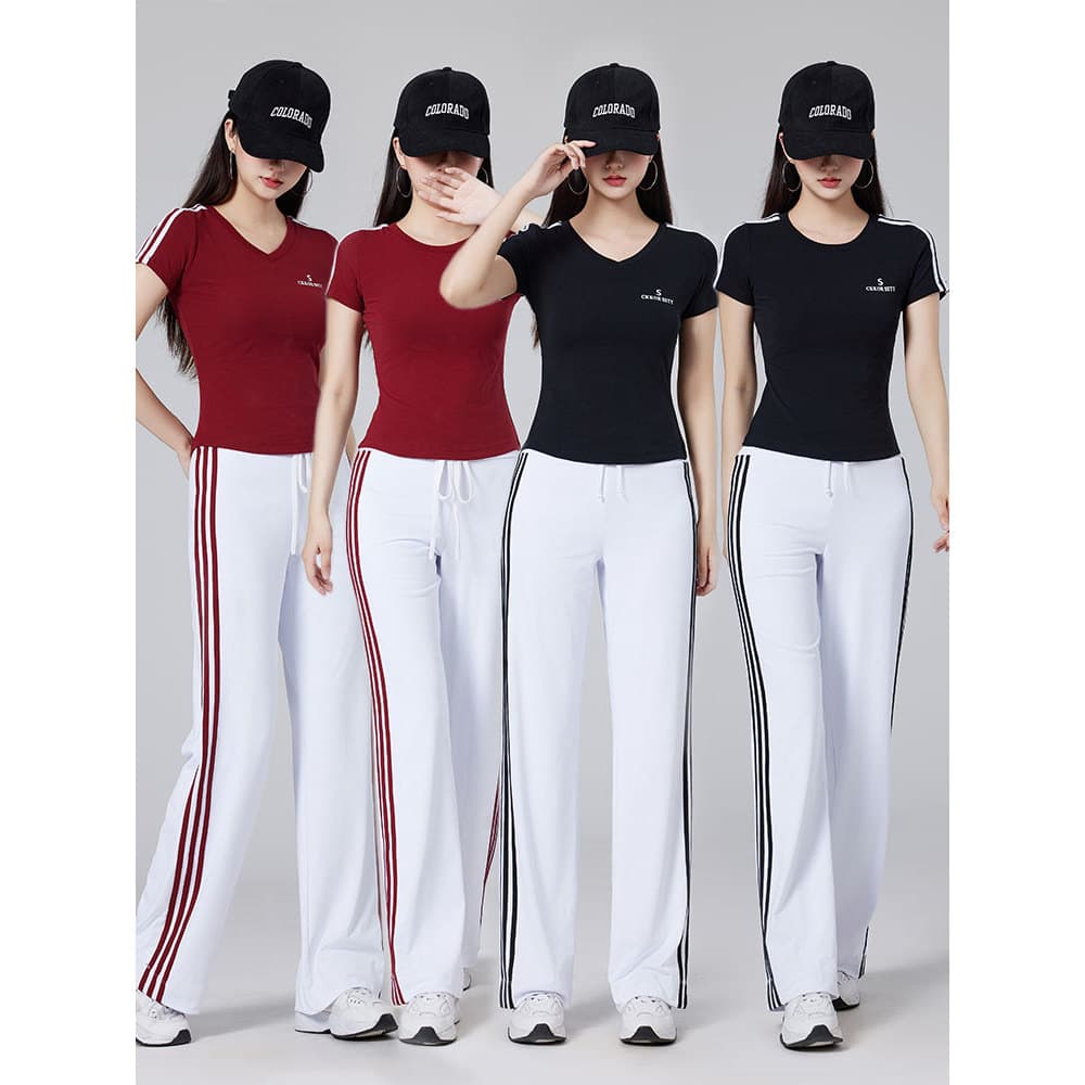 Dança quadrada feminina verão fitness roupas esportivas novo estilo fantasma andando dança de fitness esportes dança dan
