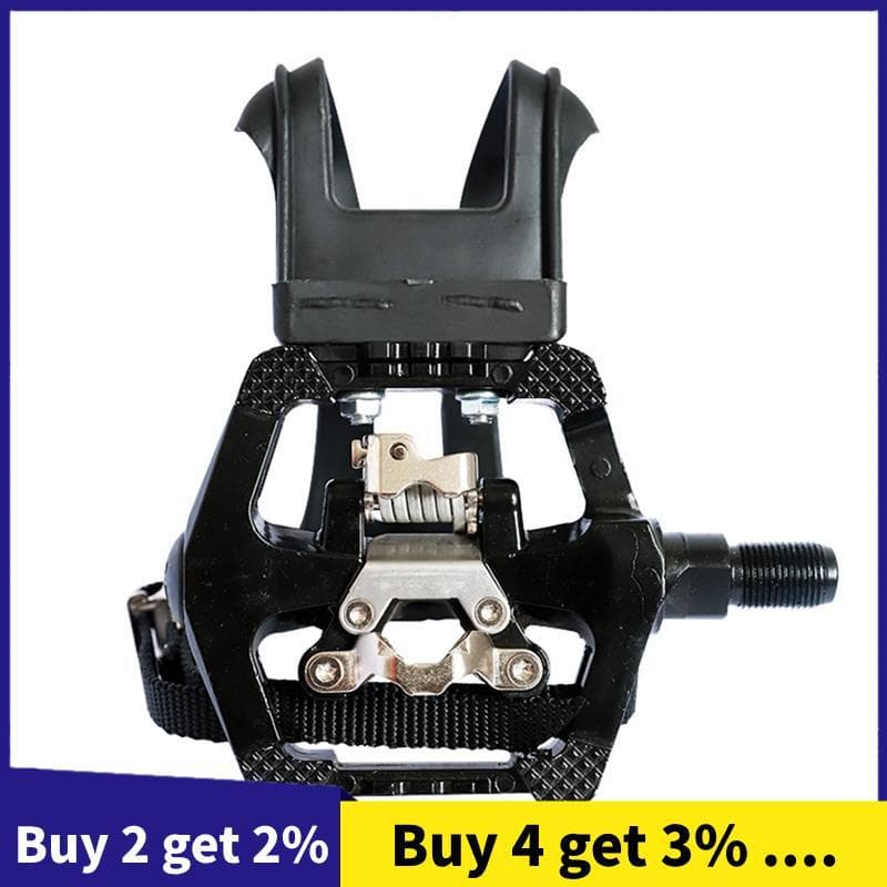 2 Peças Para Pedais De Bicicleta-Pedal Híbrido Com Clipe E Alças , Adequado , Bicicletas Ergométricas Internas , 9/16 Po