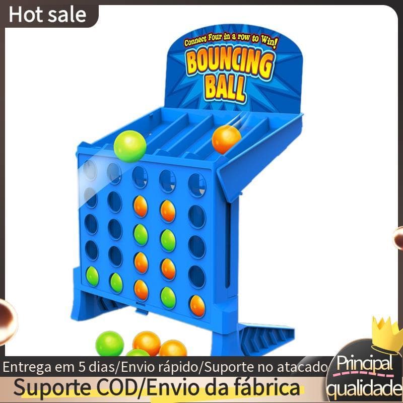 Saltando Ligando Brinquedos Educativos Crianças Portátil Saltar Bola Quatro Linhas Jogo De Tabuleiro Brinquedo Para