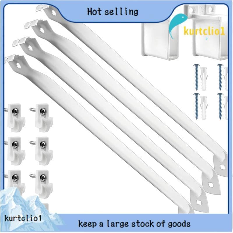 Para Montagem Na Parede Conjunto De Suportes De Prateleira De Fio De 12 Polegadas-Suporte De Armário De Metal Branco Com