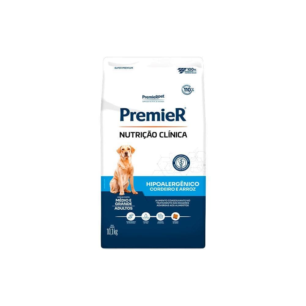 Ração Premier Vet Hipoalergênico Cães Cordeiro 10kg