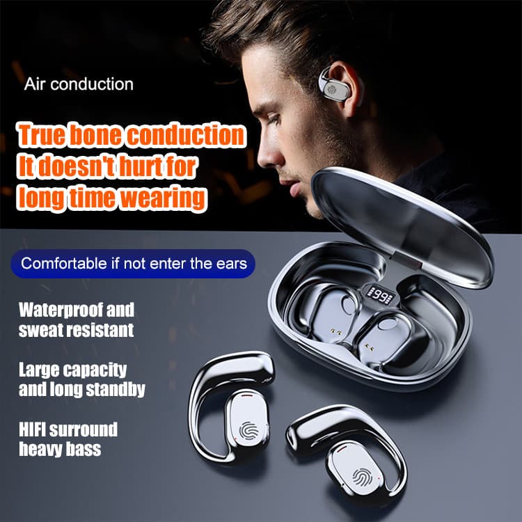 【Longa Duração da Bateria】Fone de ouvido Bluetooth confortável e com bateria de longa duração. Fone Esportivo/Fone Bluet