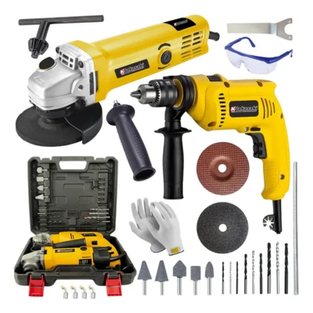 Kit Furadeira Parafusadeira + Esmerilhadeira 1000W Profissional Alta Peformace e Qualidade FRETE GRATIS