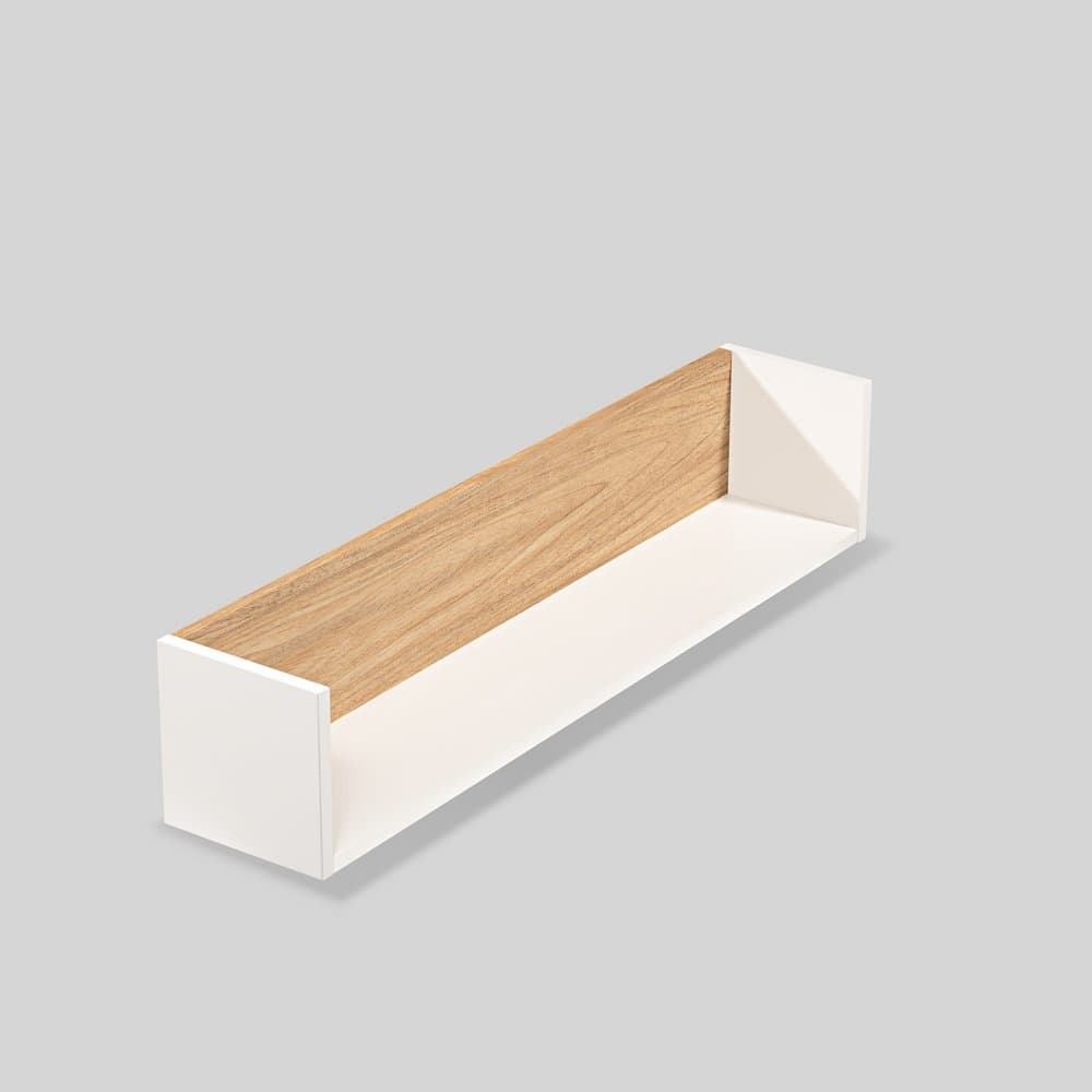 Prateleira de Parede Luna MDF Suporte Invisível para Quarto Sala Escritório - 90x18cm