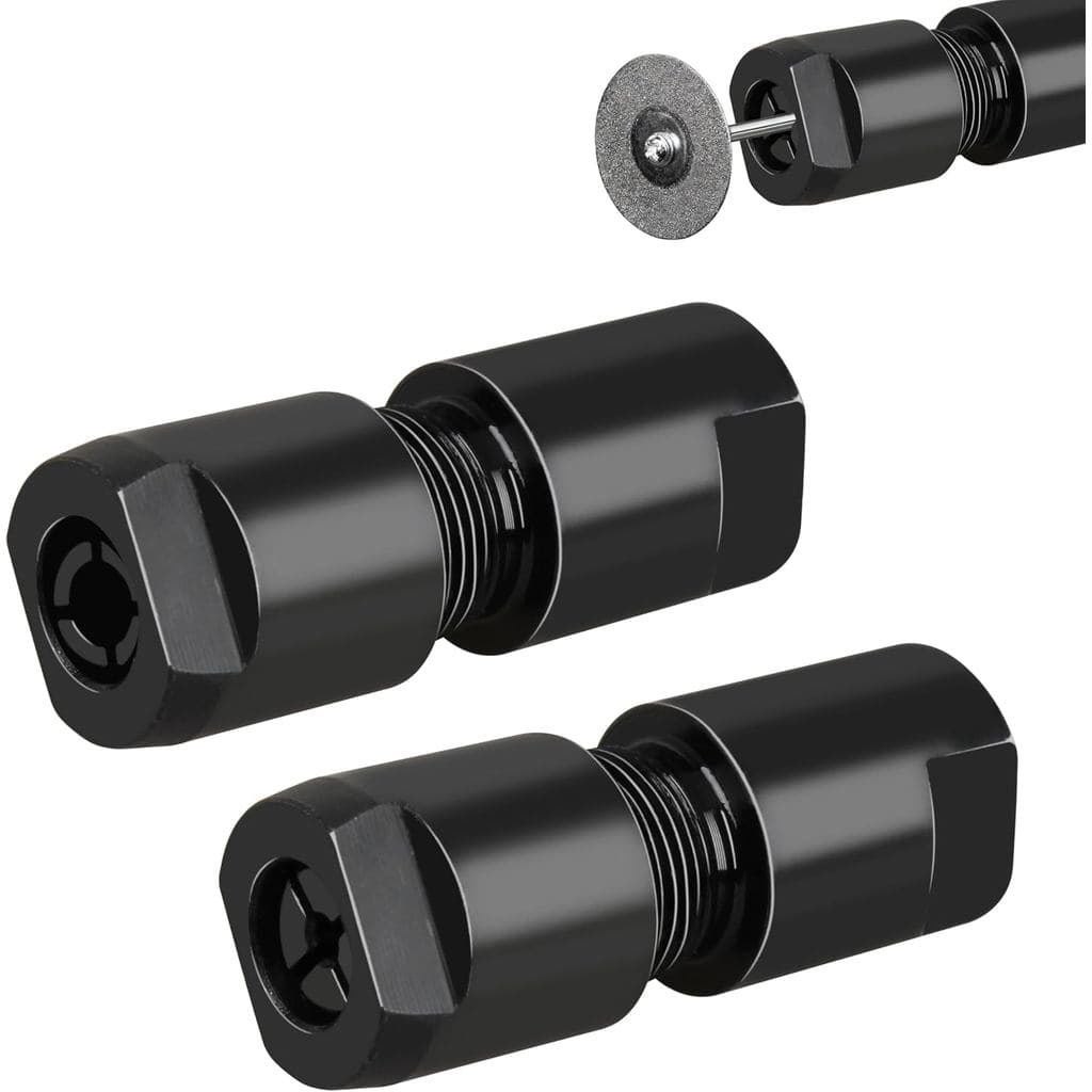 Adaptador de Esmerilhadeira Angular para Esmerilhadeira de Precisão, Rosca de 5/8"-11 para Mandris de 1/4" (6mm) e 1/8" 