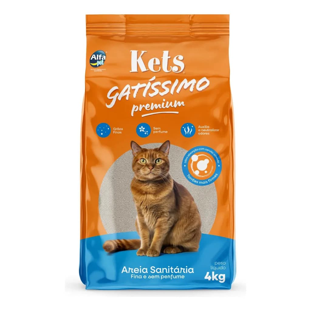 Areia Sanitária Gatissimo Premium 4kg Sem Perfume