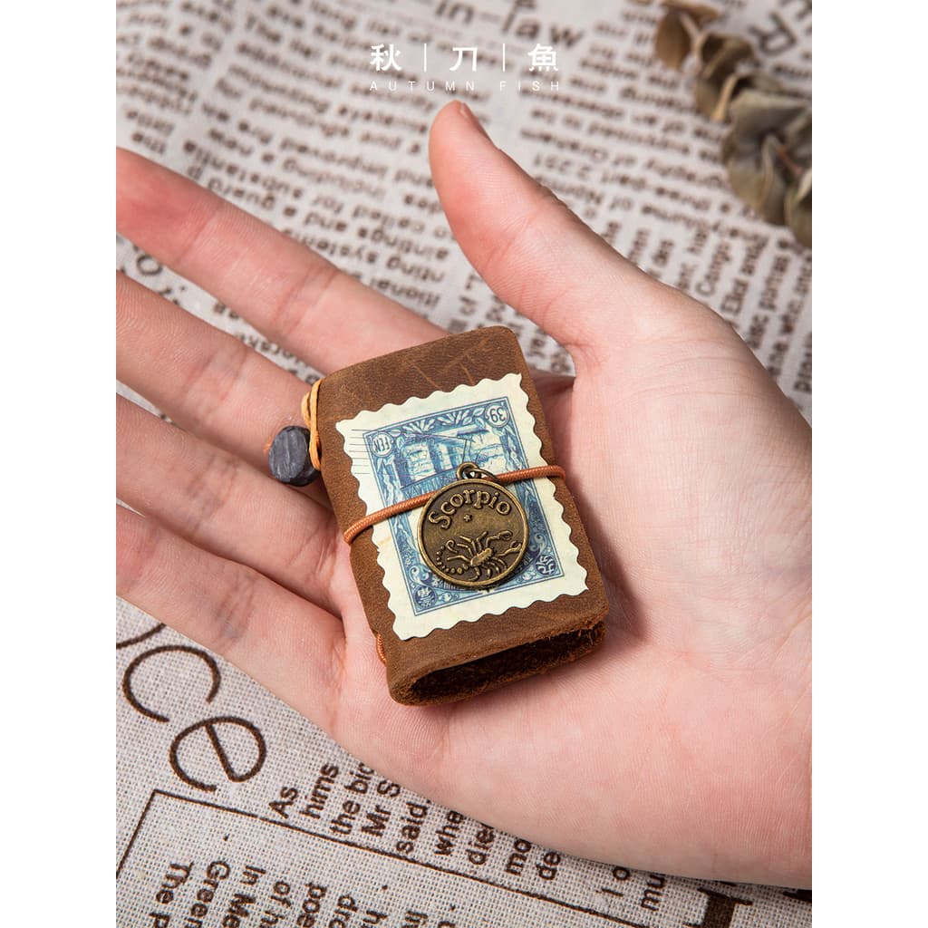 Saury Couro Mini Notebook tn Pequeno Notebook Notebook Portátil Bloco de Notas 2026 Bolso Notebook 12 Cores Bonito DIY E