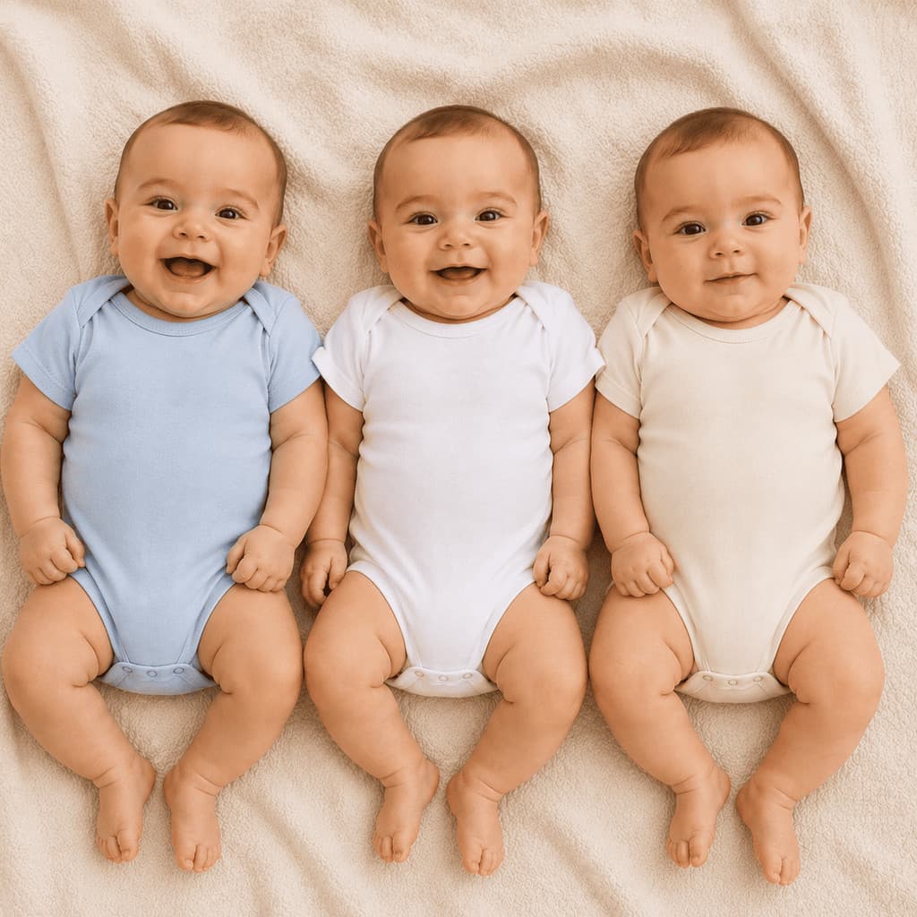 Kit 3 Bodys Bebê Infantil Liso Manga Curta Confortável RN P M G GG Enxoval Básico Cores Variadas