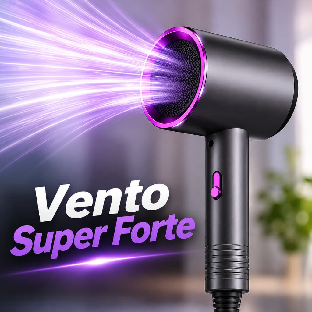 Secador Profissional 3000W com Íons Negativos e 5 Acessórios