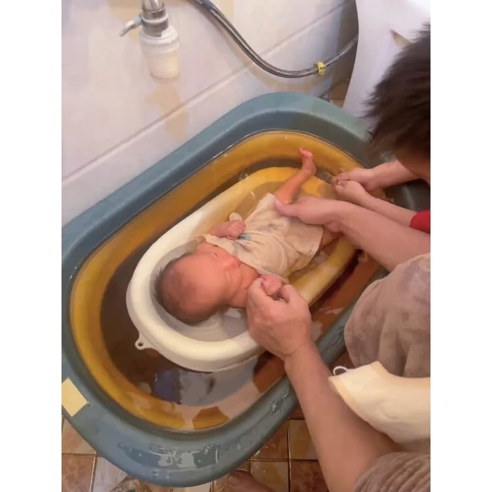 Banheira reclinável para bebês recém-nascidos, banheira Universal reclinável para banho de bebê, rede de banho com senso