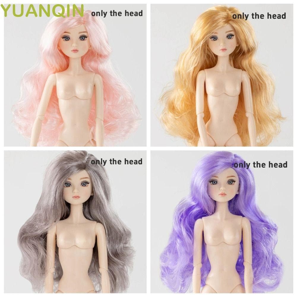 Cabeça De Boneca De Maquiagem YUANQINZT , Olhos De Vidro Coloridos , Corpo Supermodelo Móvel Articulado 1/6