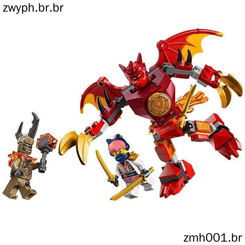 Compatible lego Kai's Dragão Mech Warrior series blocos de montar infantil brinquedos de menino Conjunto