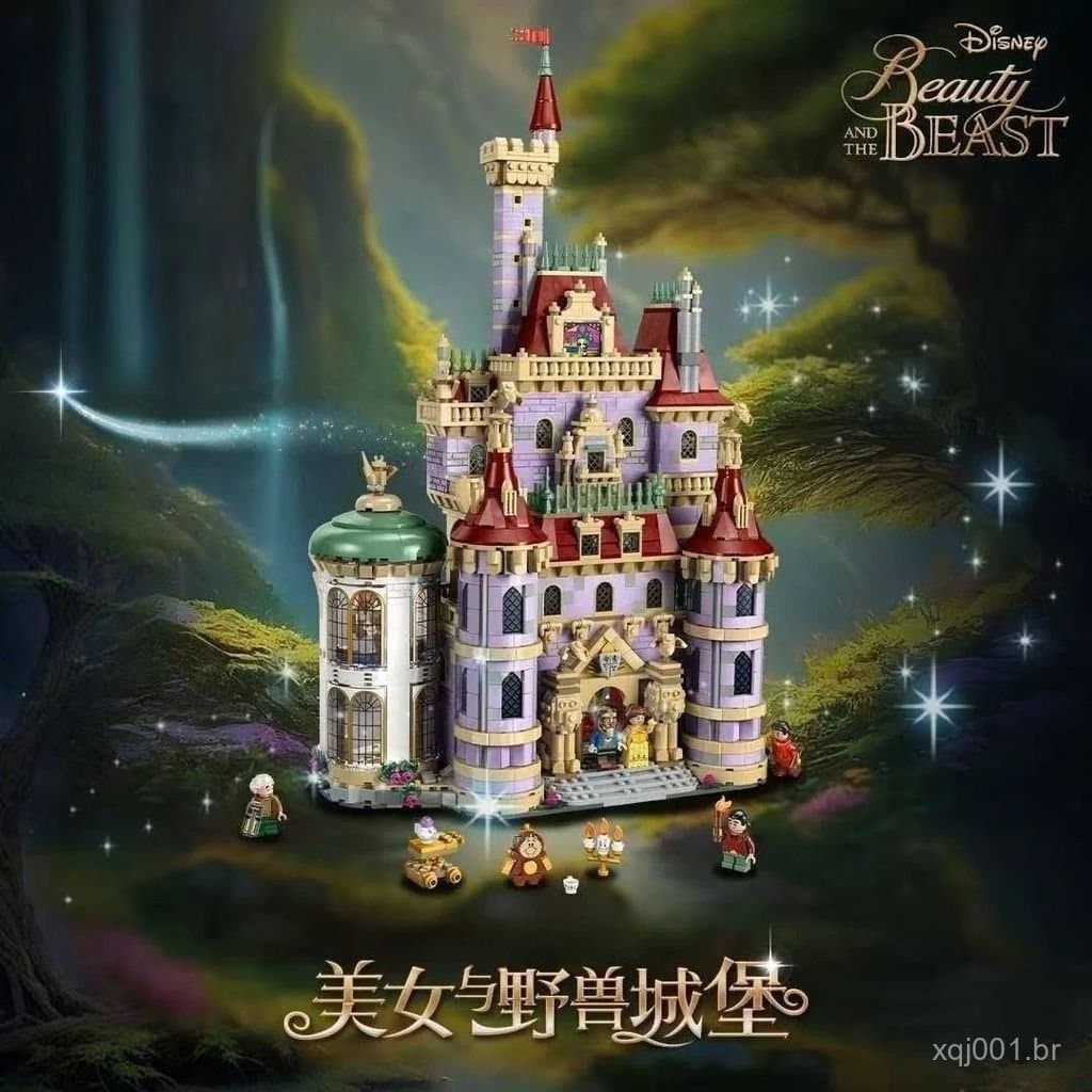 Compatível com o conjunto de blocos de montar LEGO Disney da Série A Bela e a Fera, Castelo da Princesa Belle.