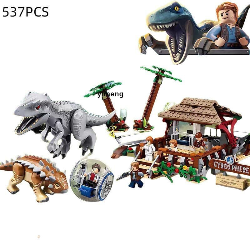 Blocos de montar de dinossauros compatíveis com a série LEGO City, brinquedo educativo para meninos e crianças LU1S