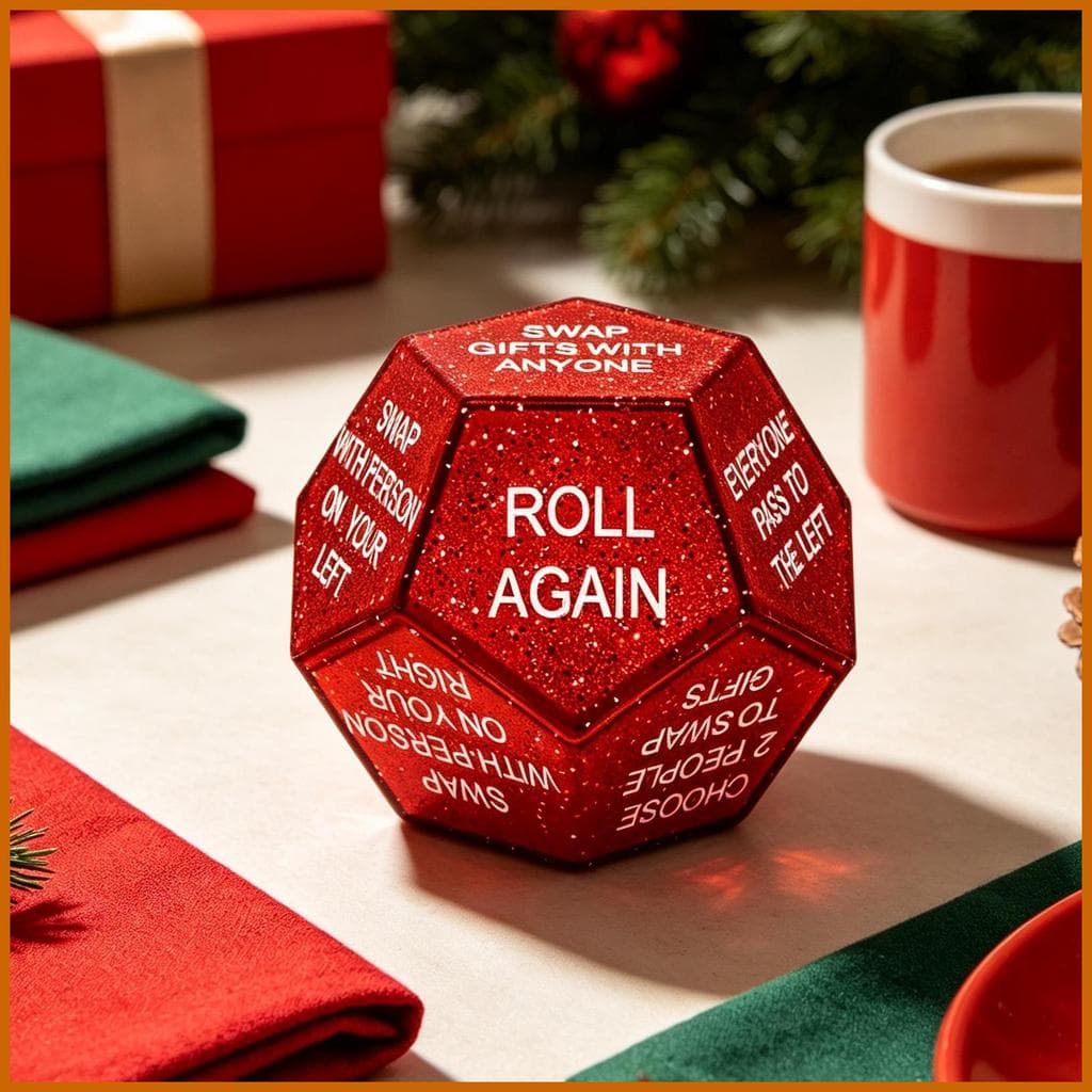 Troca De Dados Jogo 12 Lados Interativo Papai Noel Divertido Brinquedos Jogos De Festa De Natal Para Noturna Família hab