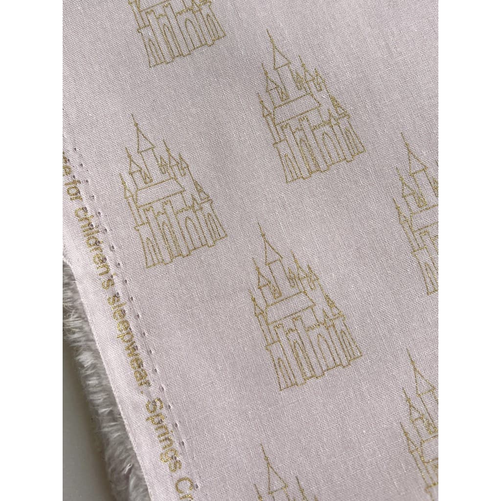 Comércio exterior rosa roxo dourado castelo 20 contagens tecido de algodão tecido liso Patchwork tecido artesanal