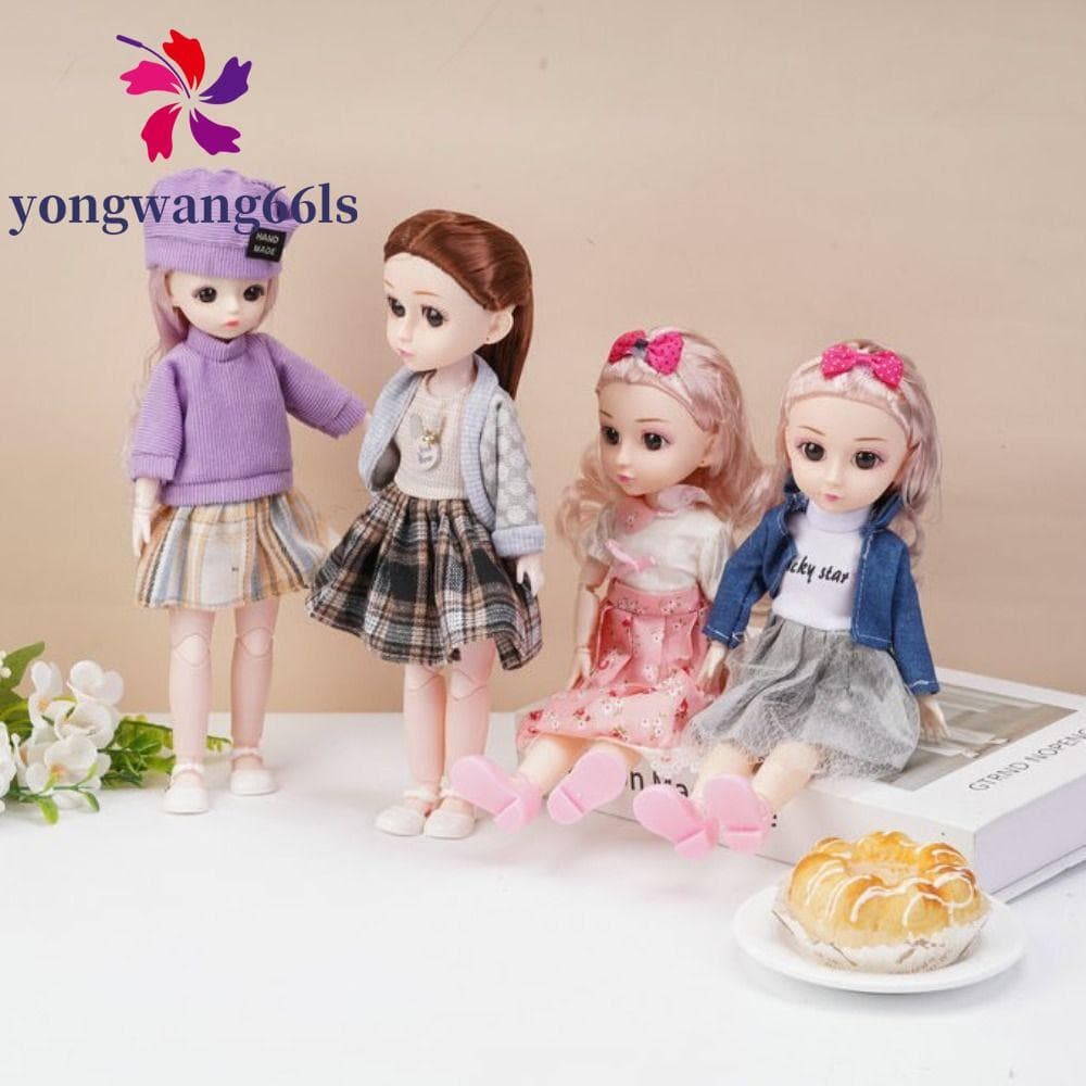 YONGWANG Princesa Dress Up Bonecas Bjd , Olhos Atraentes Bola Articulada Boneca De 30 Cm Com Roupas , Anime