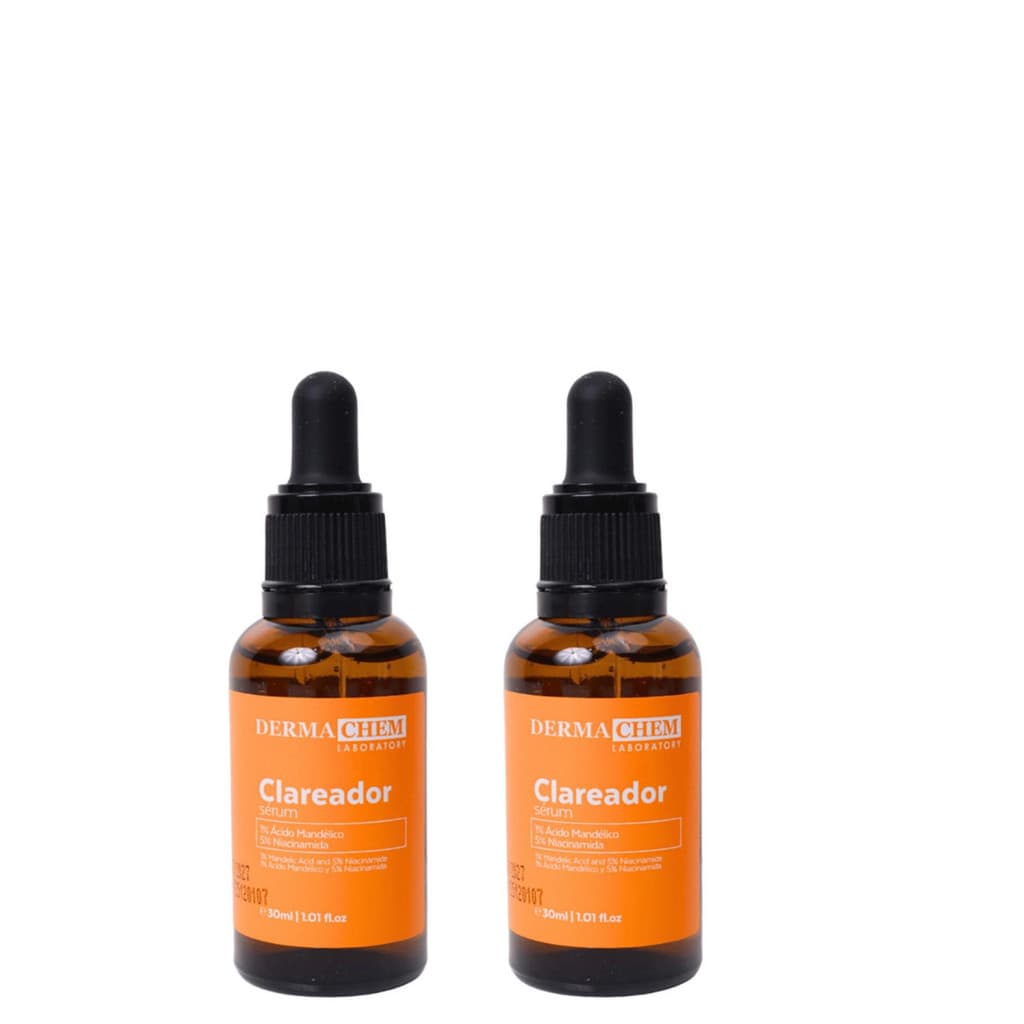 KIT 2 SÉRUM FACIAL VITAMINA C ANTIENVELHECIMENTO E CLAREADOR DERMACHEM