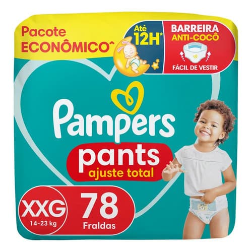 Pampers Fralda Infantil Pants Ajuste Total Pants Xxg Sem Gênero