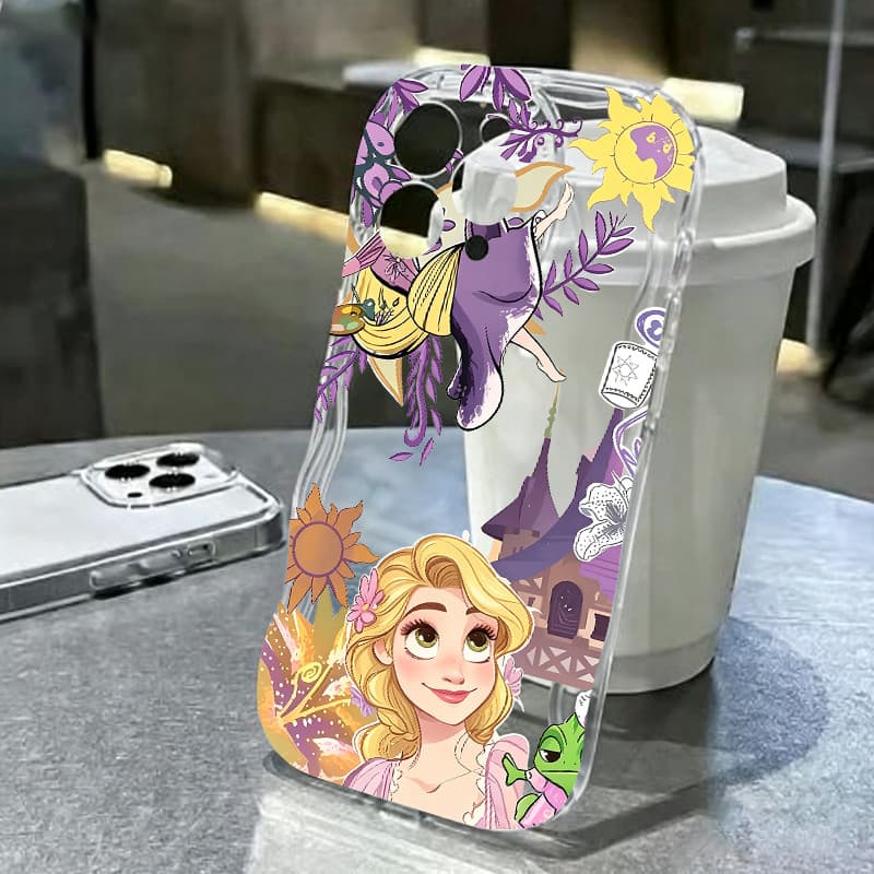 Silicone transparente Capinha para iPhone 17/16/15 Pro Max Capinha de celular fofa e resistente a quedas