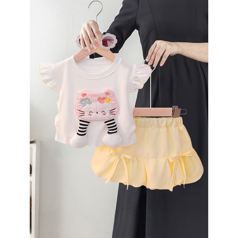 Meninas sem mangas colete Shorts terno de duas peças 3 crianças roupas finas bebê dividir 1 ano de idade bebê menina ter