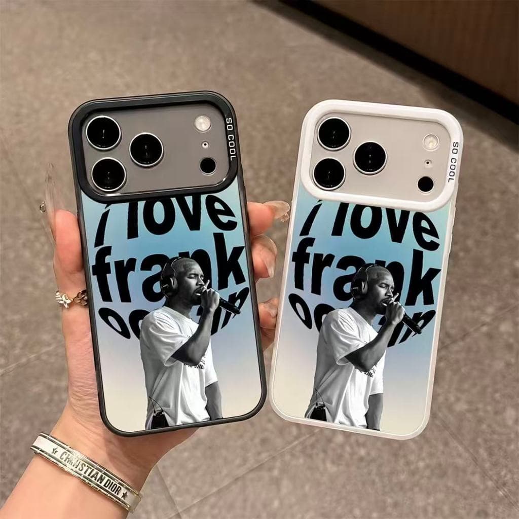 estilo de rua americano Capinha para iPhone 17/16/15 Pro Max Capa de celular FrankOcean resistente em formato de carta
