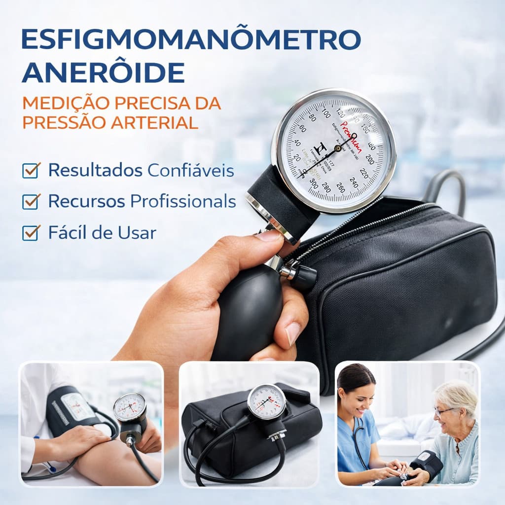 Aparelho de Pressao Arterial Manual para Obeso Esfigmomanometro Premium Extra Grande