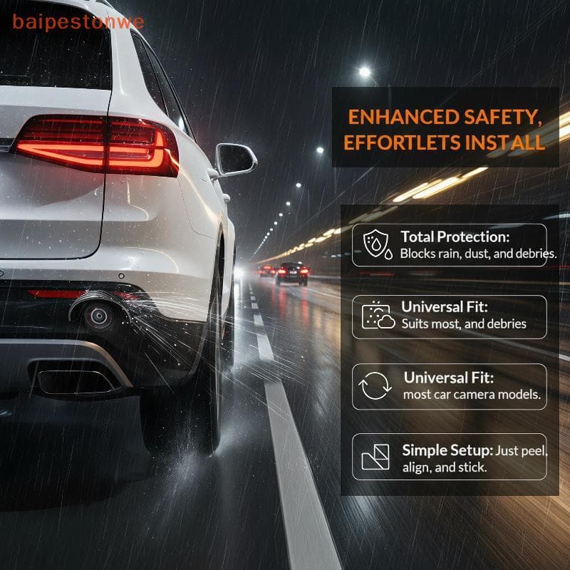 Capa De Viseira De Chuva Para Câmera De Visão Traseira Do Carro , PVC À Prova D'água