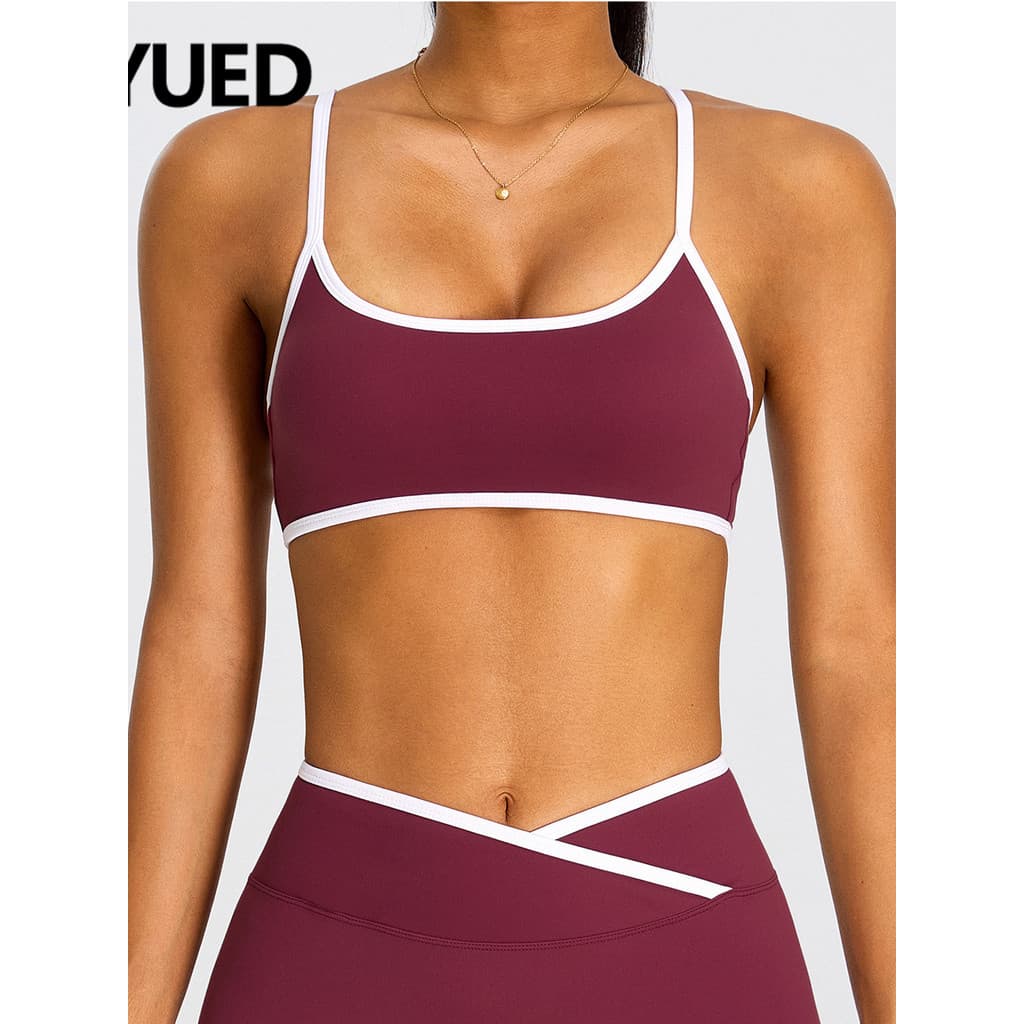 Europeu americano à prova de choque respirável roupa interior esportiva feminina estiramento roupas de Fitness exterior 
