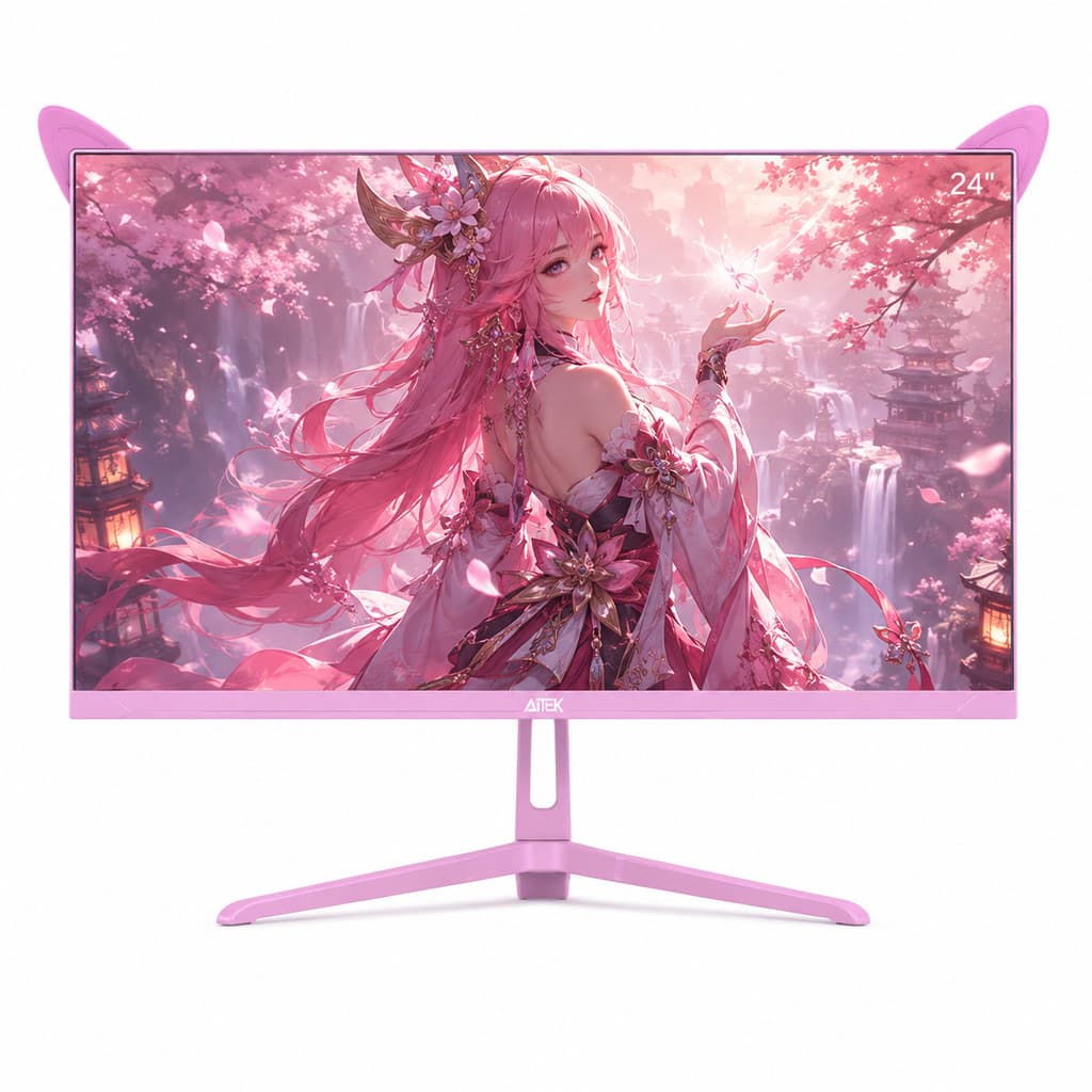 Monitor Gamer Rosa RGB 24 Polegadas Full HD 200Hz 1ms HDMI DisplayPort AMD FreeSync Delta-M2413RA