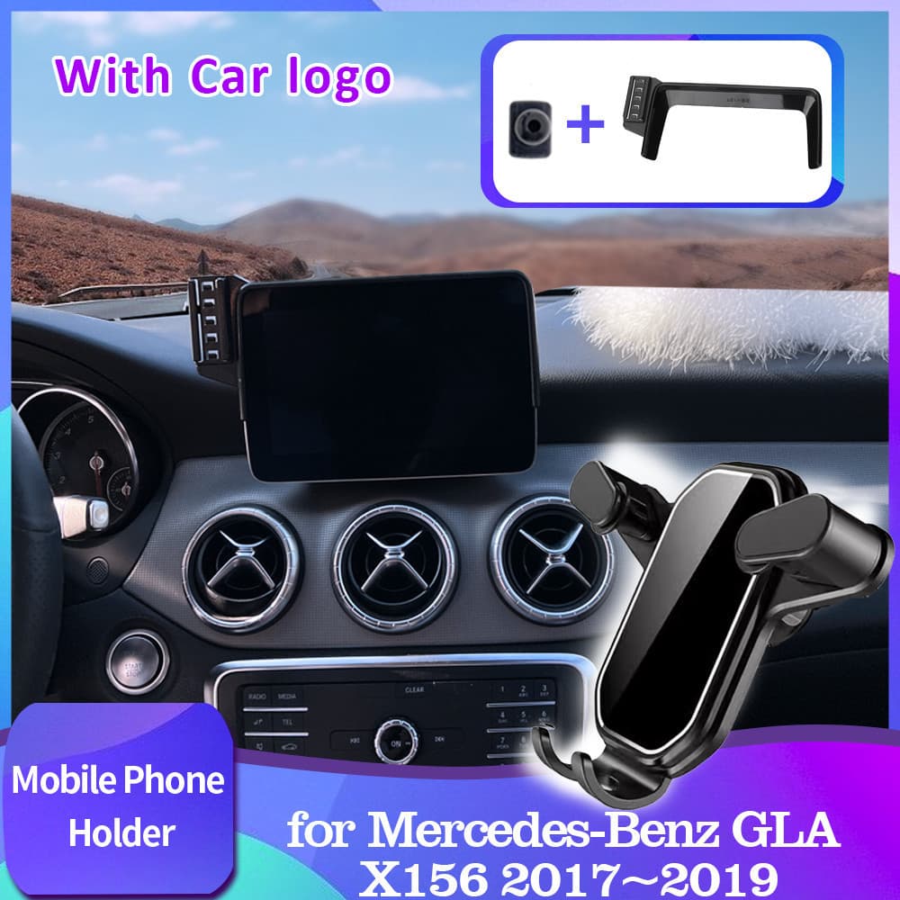 Para Mercedes-Benz GLA X156 220 180 250 200 2017 ~ 2019 Suporte Do Telefone Móvel Carro De Ventilação De Ar Clipe Bandej