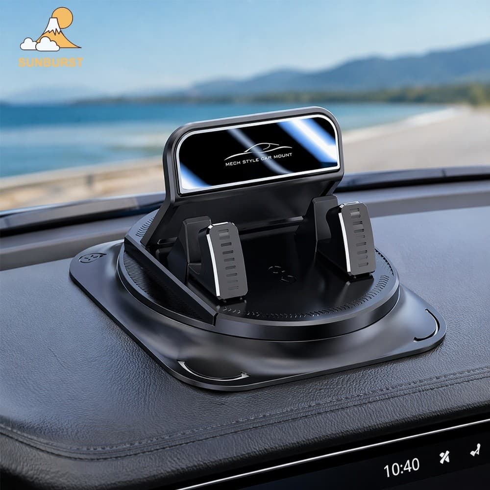 [Sunburst1 . br] Suporte Universal Para Smartphone Carro Antiderrapante Painel Giratório De 360 Graus