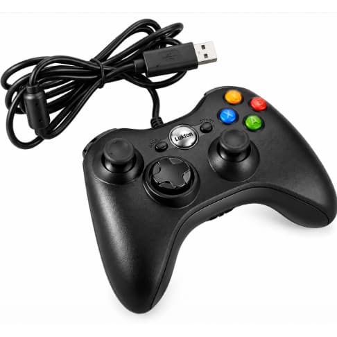 Controle para Videogame Lukton X-360 com Fio USB