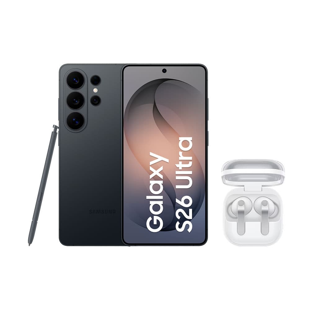 Celular Samsung S26 Ultra (256GB) - Preto + Buds4 Pro - Branco